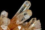 Tangerine Quartz Crystal Cluster - Madagascar #112827-2